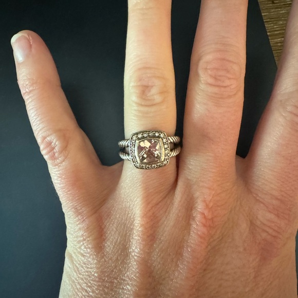 David Yurman Petite Albion Ring in Morganite-5.5 - Picture 2 of 4